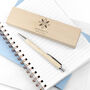 Custom Logo Beech Wood Twin Ballpoint Pen Set, thumbnail 1 of 4