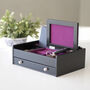Men's Black Wood Valet Tray With Jewellery Storage, thumbnail 2 of 4