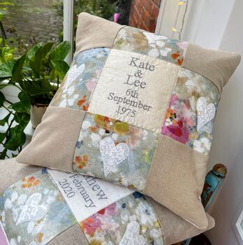 Natural Linen Commemorative Cushion, 6 of 12