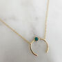 Turquoise Crescent 18ct Gold Vermeil Necklace, thumbnail 4 of 9