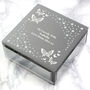 Personalised White Butterfly Diamante Glass Trinket Box, thumbnail 4 of 8