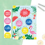Personalised Tropical Invitations With Sticker Activity, thumbnail 1 of 3
