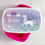 Personalised Unicorn Lunch Box For Kids, thumbnail 3 of 3