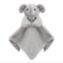 Embroidered Grey Baby Elephant Comforter, thumbnail 1 of 8