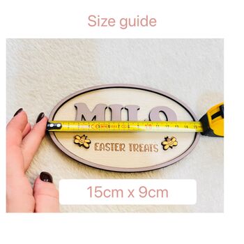 Personalised Easter Crate Name Sign Wooden Easter Box, 9 of 12