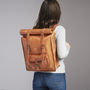 Personalised Large Leather Rolltop Backpack, thumbnail 3 of 6