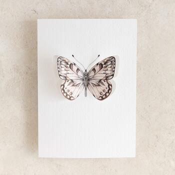 White Butterfly Watercolour Pop Out Card, 2 of 3