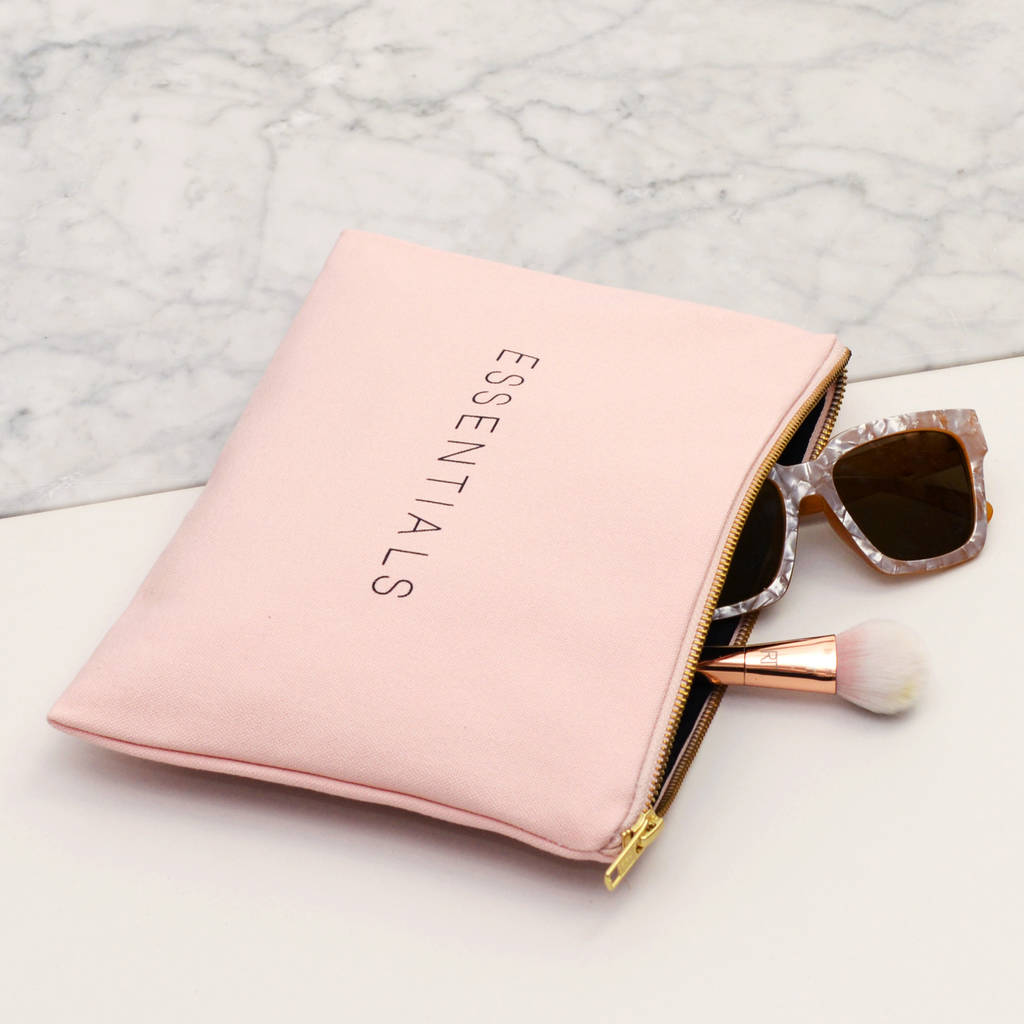 'essentials' Blush Pink Pouch By Alphabet Bags | notonthehighstreet.com