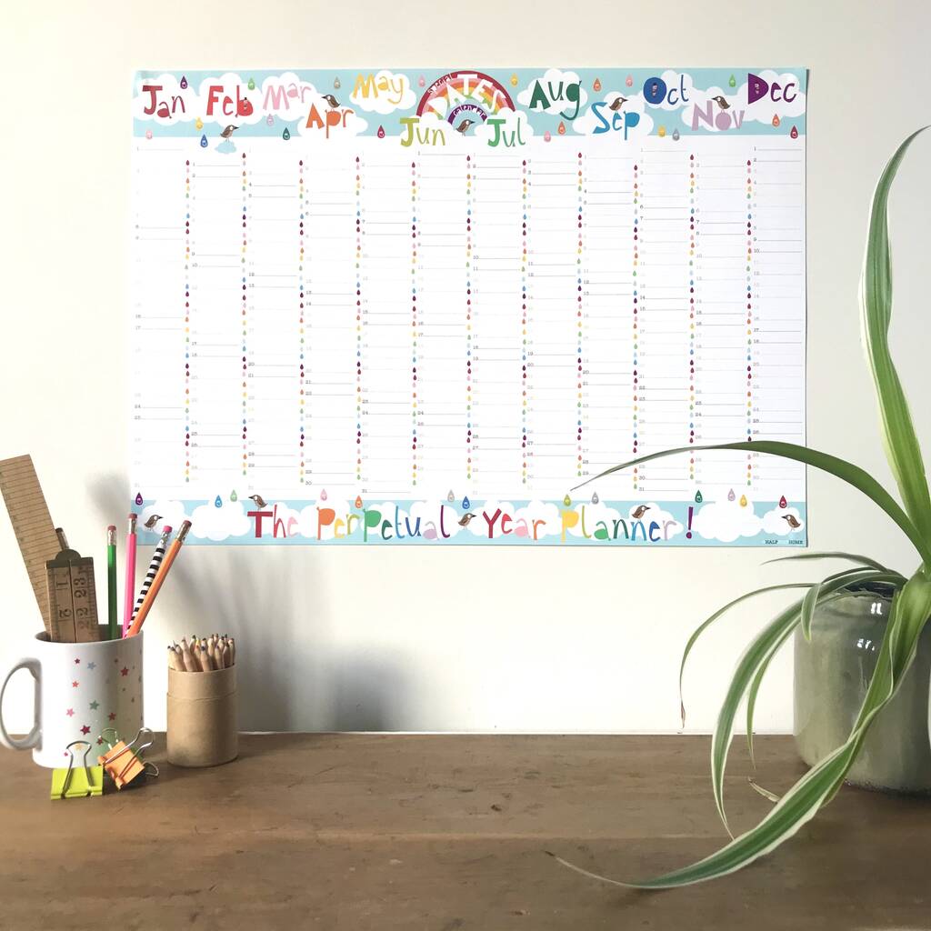 Perpetual Calendar Rainbow Wall Planner, 1 of 11