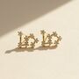 Leo Star Sign Constellation Astrology Tiny Earrings, thumbnail 5 of 5