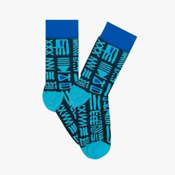 Tribal Blue Socks, 3 of 3