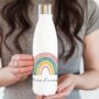 Rainbow Big Heart Teacher Water Bottle, thumbnail 2 of 2