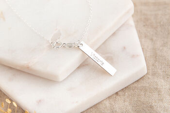 Personalised Engraved Necklace In Sterling Silver, 2 of 6