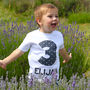 Personalised Birthday Monochrome Kids Top / T Shirt, thumbnail 1 of 4