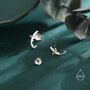 Sterling Silver Tiny Baroque Style Swirl Stud Earrings, thumbnail 6 of 12