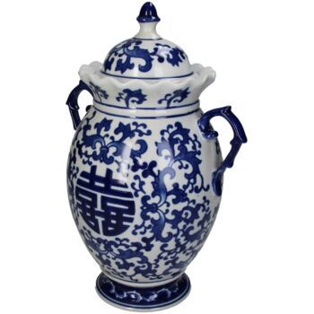 Ginger Jar Pot And White Blue Porcelain Chinoiserie, 3 of 7