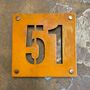 Corten Steel House Number Sign, thumbnail 5 of 12