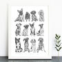 Mini Dog Collection Print, thumbnail 1 of 4