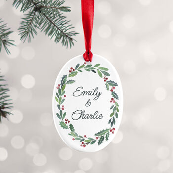 Personalised Couple's Christmas Decoration, 7 of 11