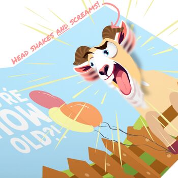 How Old! Screaming And Shaking Funny Birthday 3D Goat Sound Card, 2 of 11