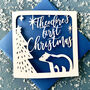 Polar Bear Personalised First Christmas Card, thumbnail 1 of 4