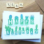 Happy Birthday Cactus Card, thumbnail 1 of 2