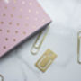 Pastel Pink And Rose Gold A6 Polka Dot Pocket Notebook, thumbnail 2 of 5