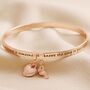 'Friend' Meaningful Word Bangle, thumbnail 3 of 6