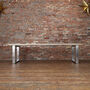 Silver Resin River Solid Wood Dining Table, thumbnail 4 of 5