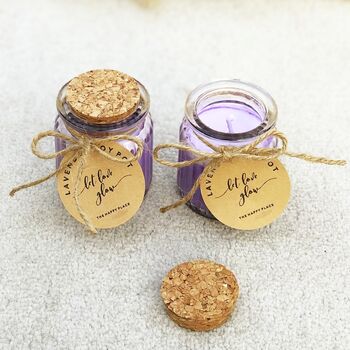 Lavender Scent Vegan Soy Candle Gift Set Of Two, 4 of 5
