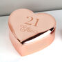 Personalised 21st Birthday Rose Gold Trinket Box, thumbnail 1 of 2