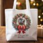 Personalised Tote Bag Cat In Christmas Wreath. 20 Different Breeds, thumbnail 3 of 12