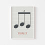 Triplet Note Print | Music Theory Poster, thumbnail 2 of 10