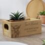 Personalised Highland Cow Mini Wooden Storage Crate, thumbnail 4 of 5