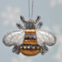 Zari Embroidery Bee Easter Hanging Decoration, thumbnail 2 of 4
