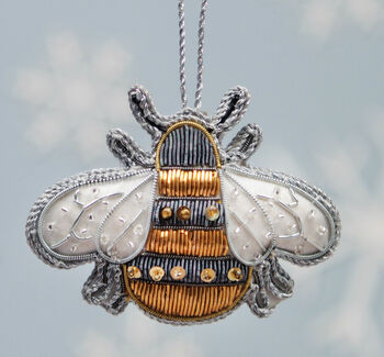 Zari Embroidery Bee Easter Hanging Decoration, 2 of 4