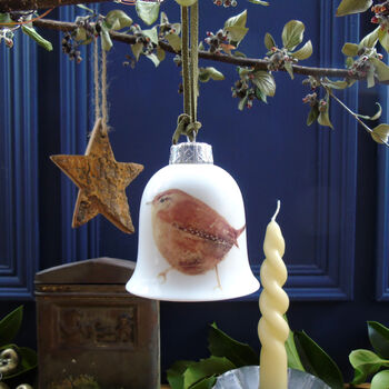 Wren Fine Bone China Bell Decoration, 3 of 8