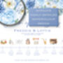 Wedding Order Of The Day Blue And White Flower, thumbnail 2 of 10
