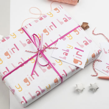 Baby Girl Wrapping Paper Set, 7 of 9