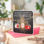 Boxing Day Funny Christmas Card Rudolph Dad Son Brother, thumbnail 4 of 4