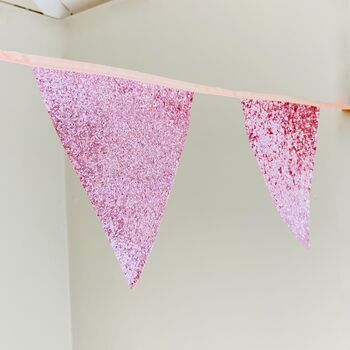 Pink Glitter Party Bunting, 7 of 7