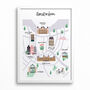 Personalised Amsterdam City Map Print, thumbnail 2 of 7