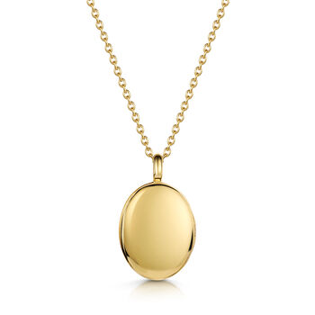 Little Oval Locket With Clear Crystal 18 K Gold Plate, 8 of 8