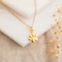 Gold Plated Sterling Silver Paw Print Necklace, thumbnail 2 of 5