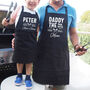Daddy And Kid BBQ Master Personalised Matching Apron, thumbnail 1 of 2