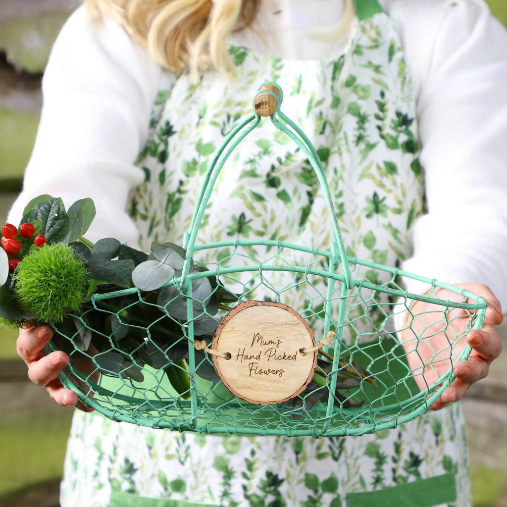 Personalised Chickenwire Garden Basket, 1 of 11