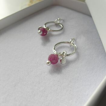 Ruby Circle Earrings, 4 of 6