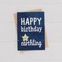 Happy Birthday Earthling Cute And Funny Space Card, thumbnail 2 of 2