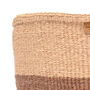 Taifa: Brown And Sand Duo Colour Block Woven Basket, thumbnail 8 of 8