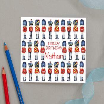 Jolly Soldiers Customisable Birthday Card, 2 of 4